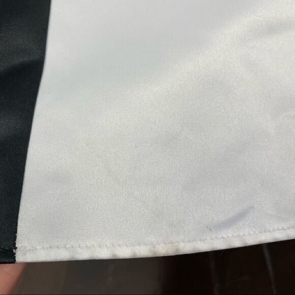 Vtg 90s Jessica McClintock X Gunne Sax Strapless Black & White Tuxedo Dress - Picture 10 of 11